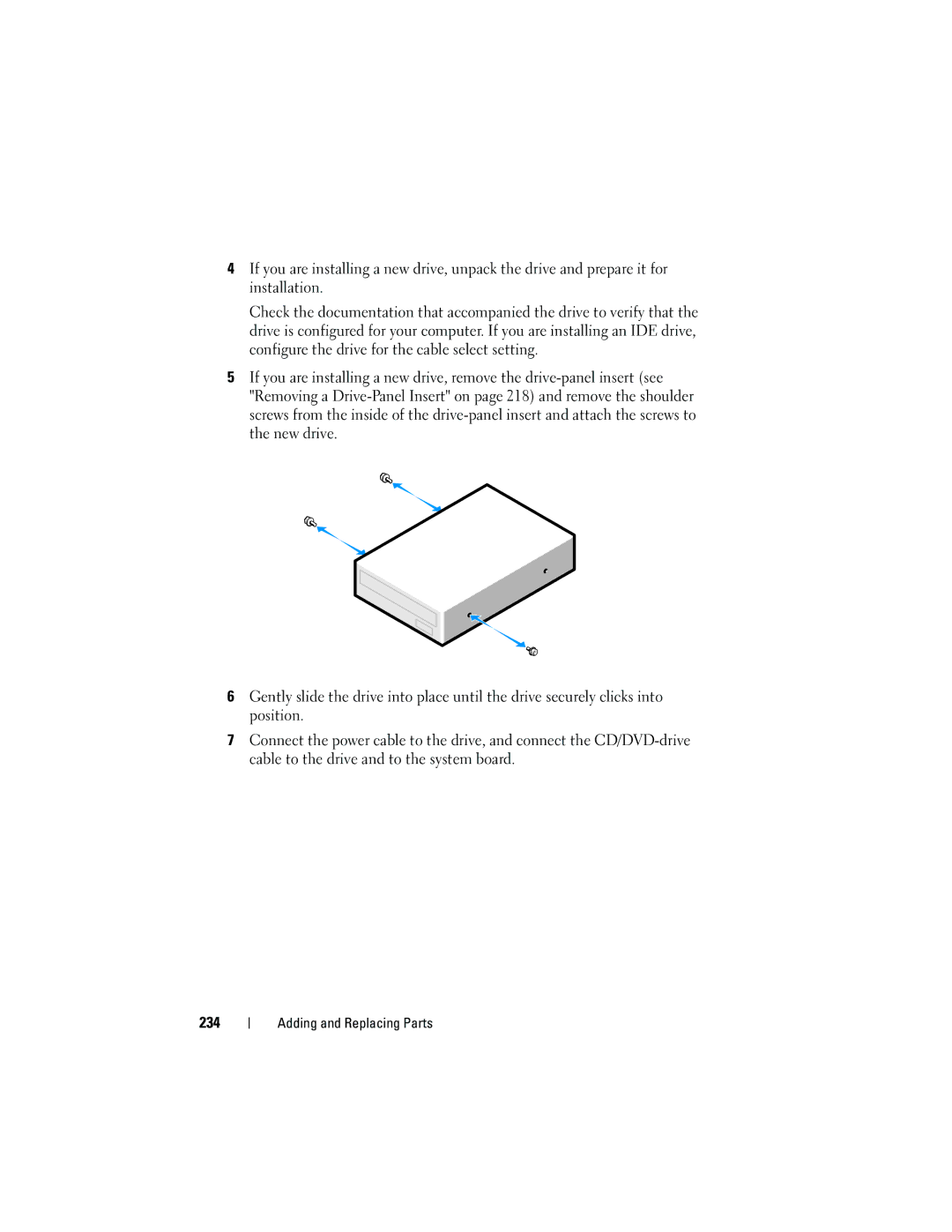 Dell T3400 manual Adding and Replacing Parts 