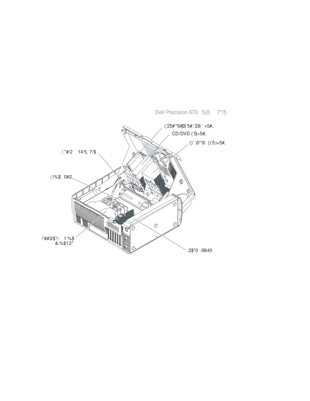 Dell T3913 manual Dell Precision 670 בשחמ ךותב 