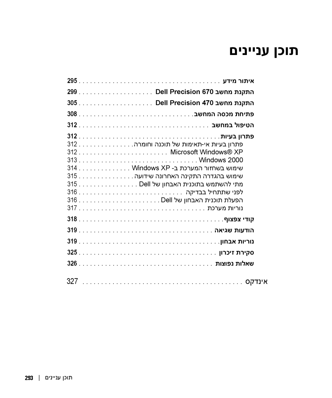 Dell T3913 manual 293 םיניינע ןכות 