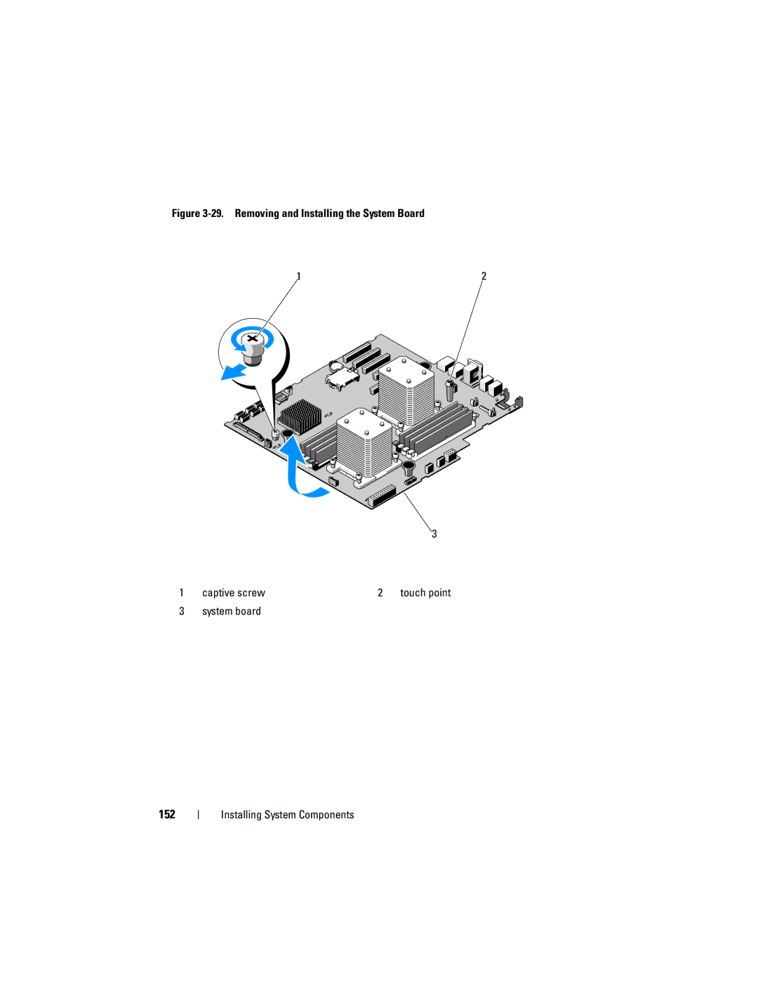 Dell T410 owner manual 152, System board 