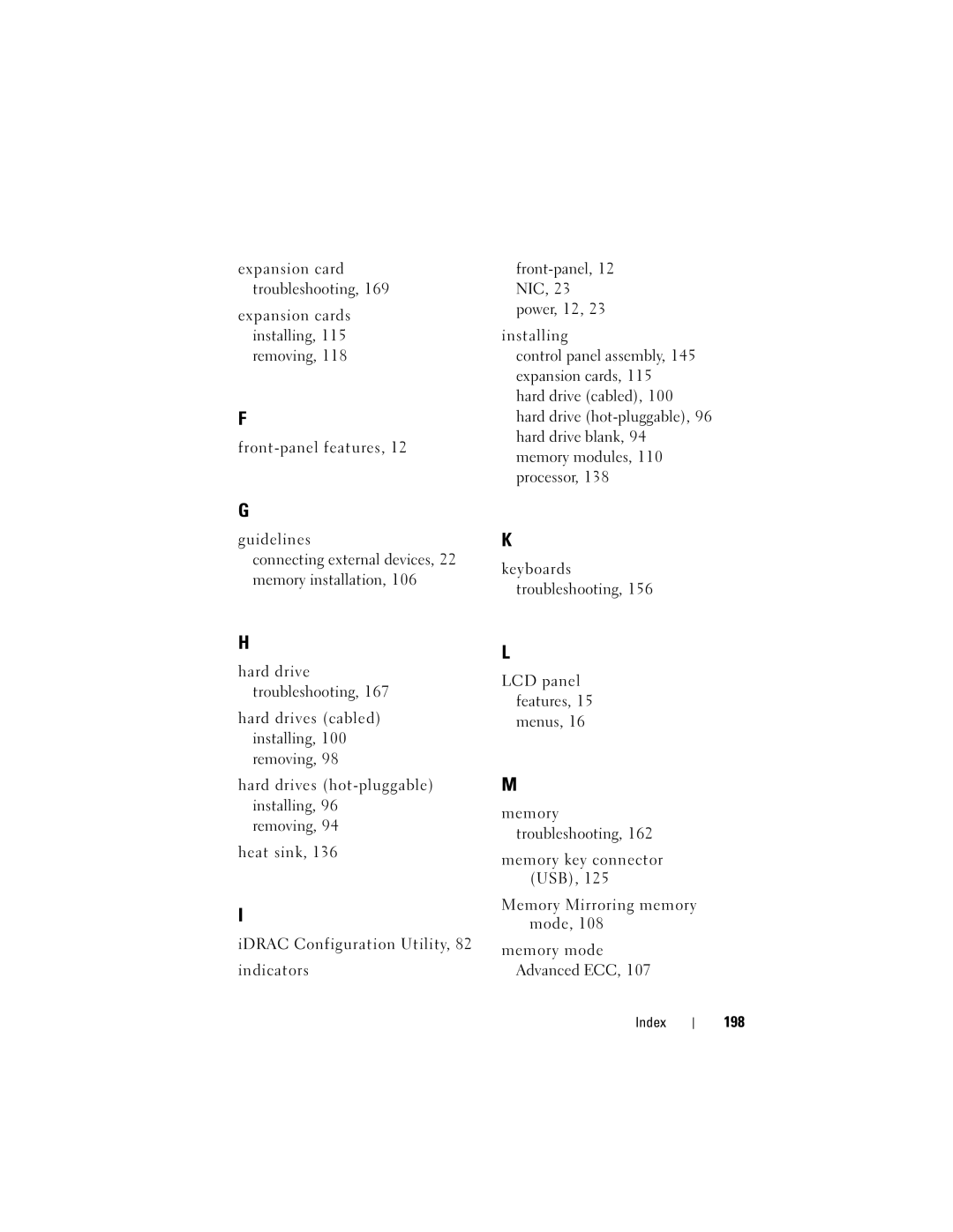 Dell T410 owner manual 198 