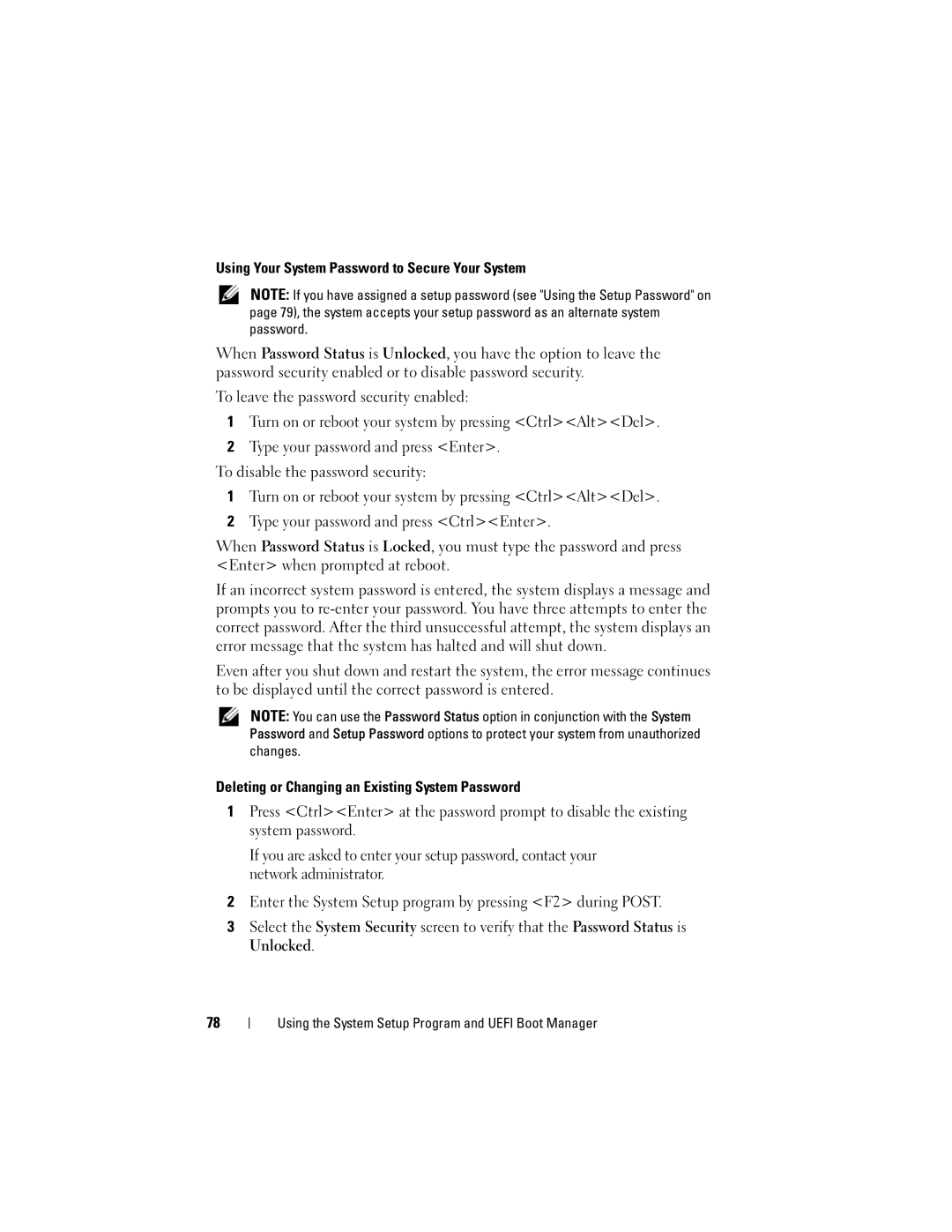 Dell T410 owner manual Using the System Setup Program and Uefi Boot Manager 