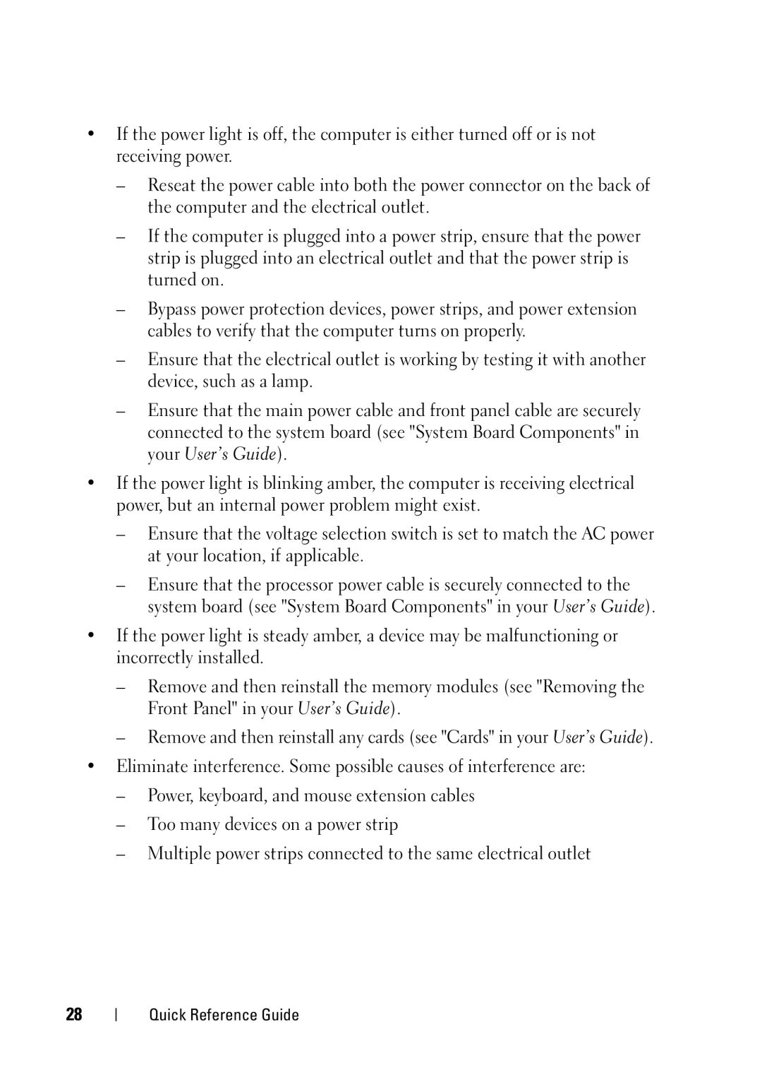 Dell T5400 manual Quick Reference Guide 