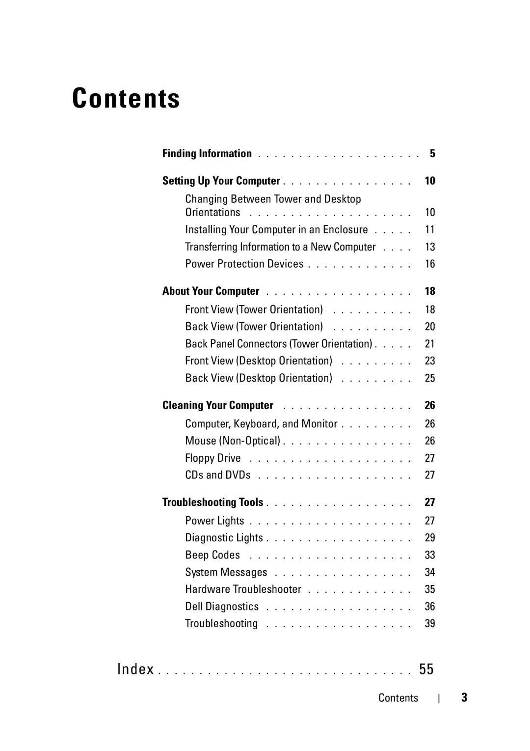 Dell T5400 manual Contents 