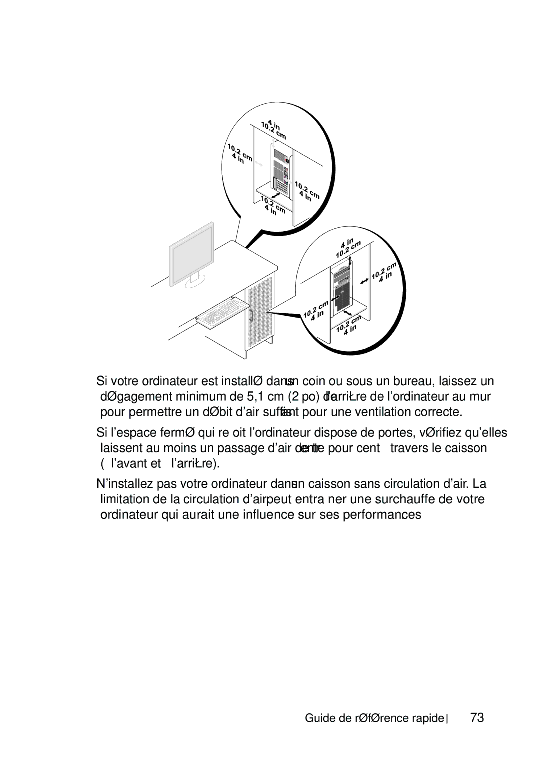 Dell T5400 manual Guide de référence rapide 