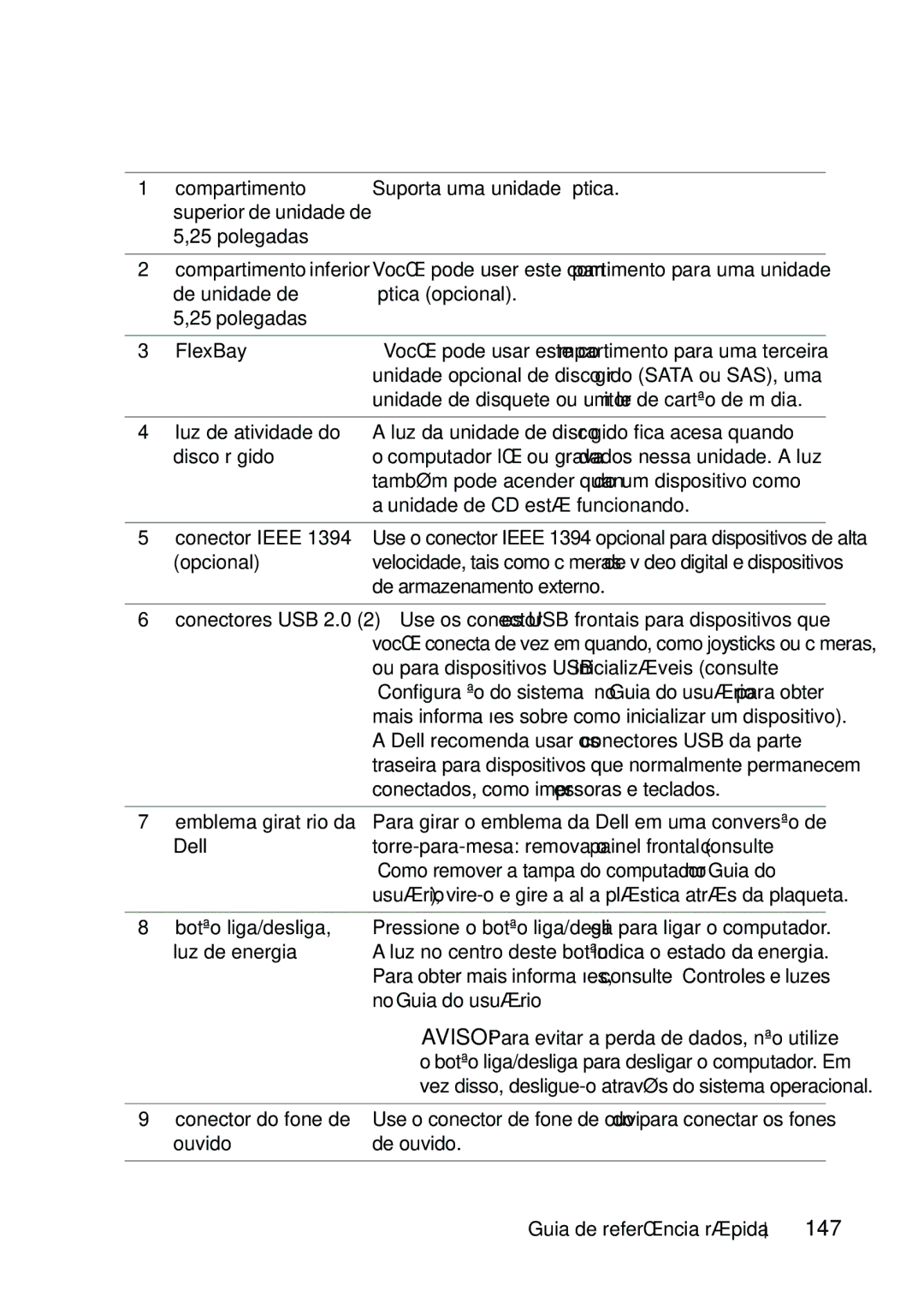 Dell T5400 manual 147 