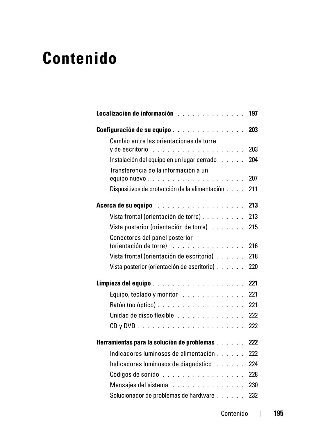 Dell T5400 manual 195, Localización de información 