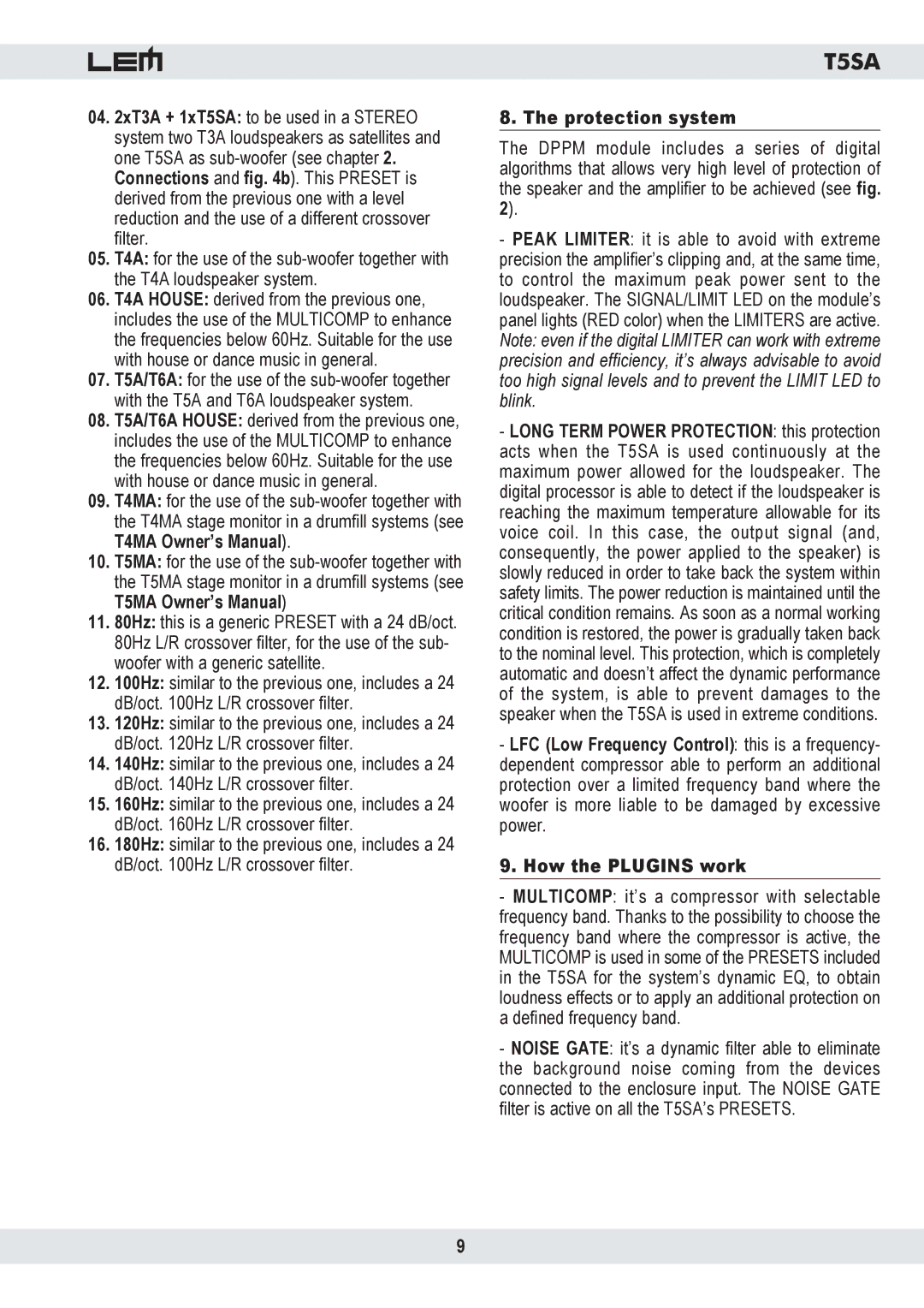 Dell T5SA manual Protection system 