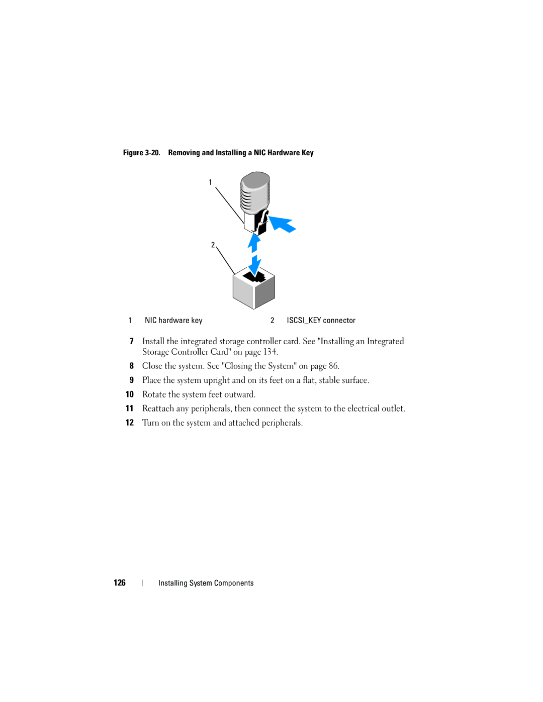 Dell T710 owner manual Iscsikey connector 