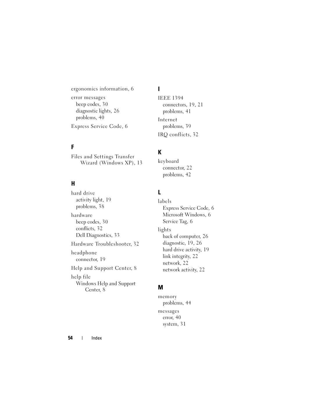 Dell T7400, HR707 manual Index 