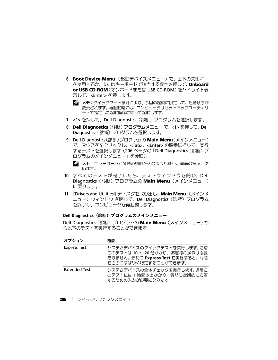 Dell T7400 manual 1を押して、DellDiagnostics（診断）プログラムを選択します。 