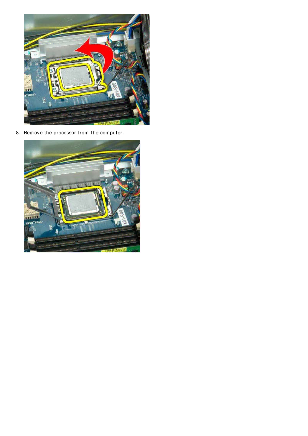 Dell T7500 service manual Remove the processor from the computer 