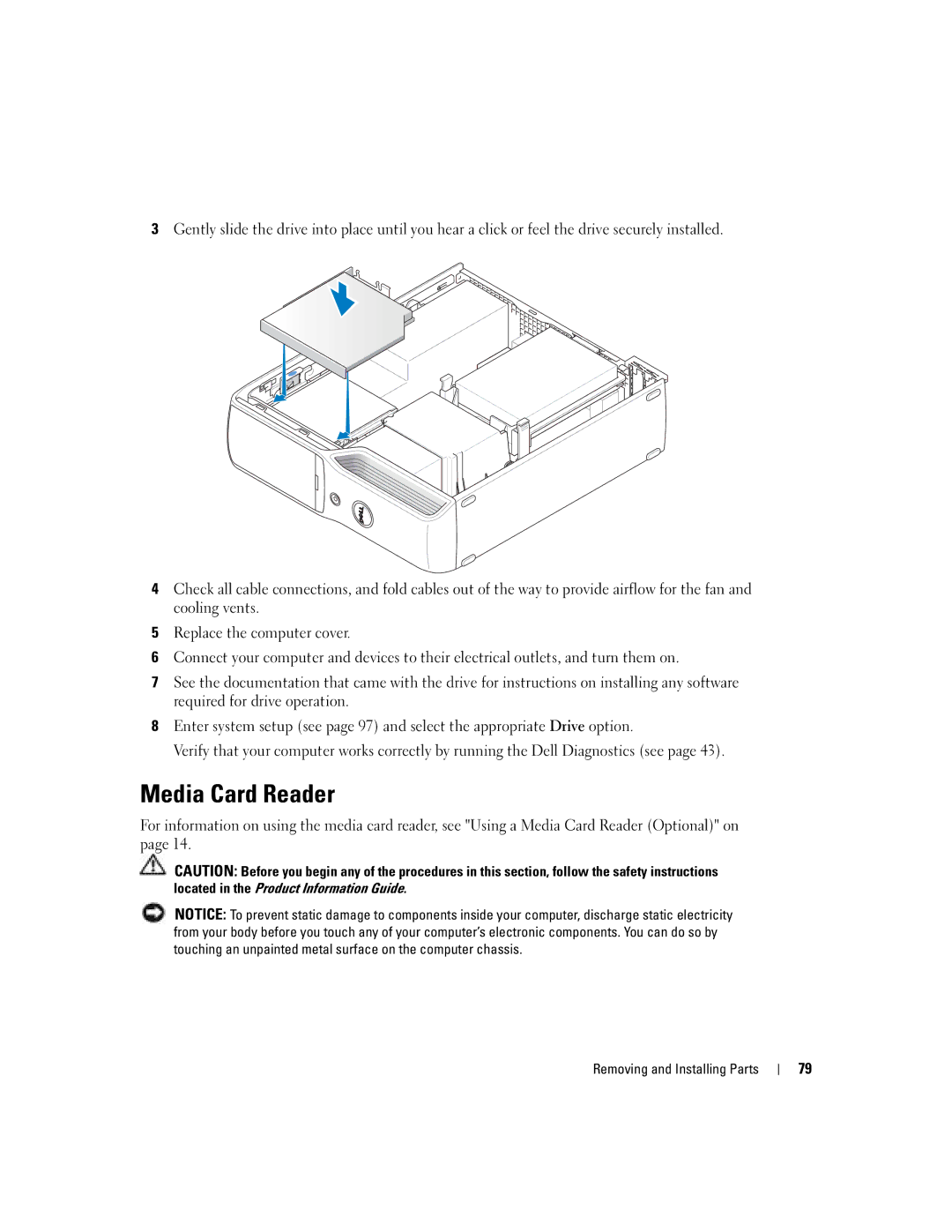 Dell DHP, T8243 manual Media Card Reader 