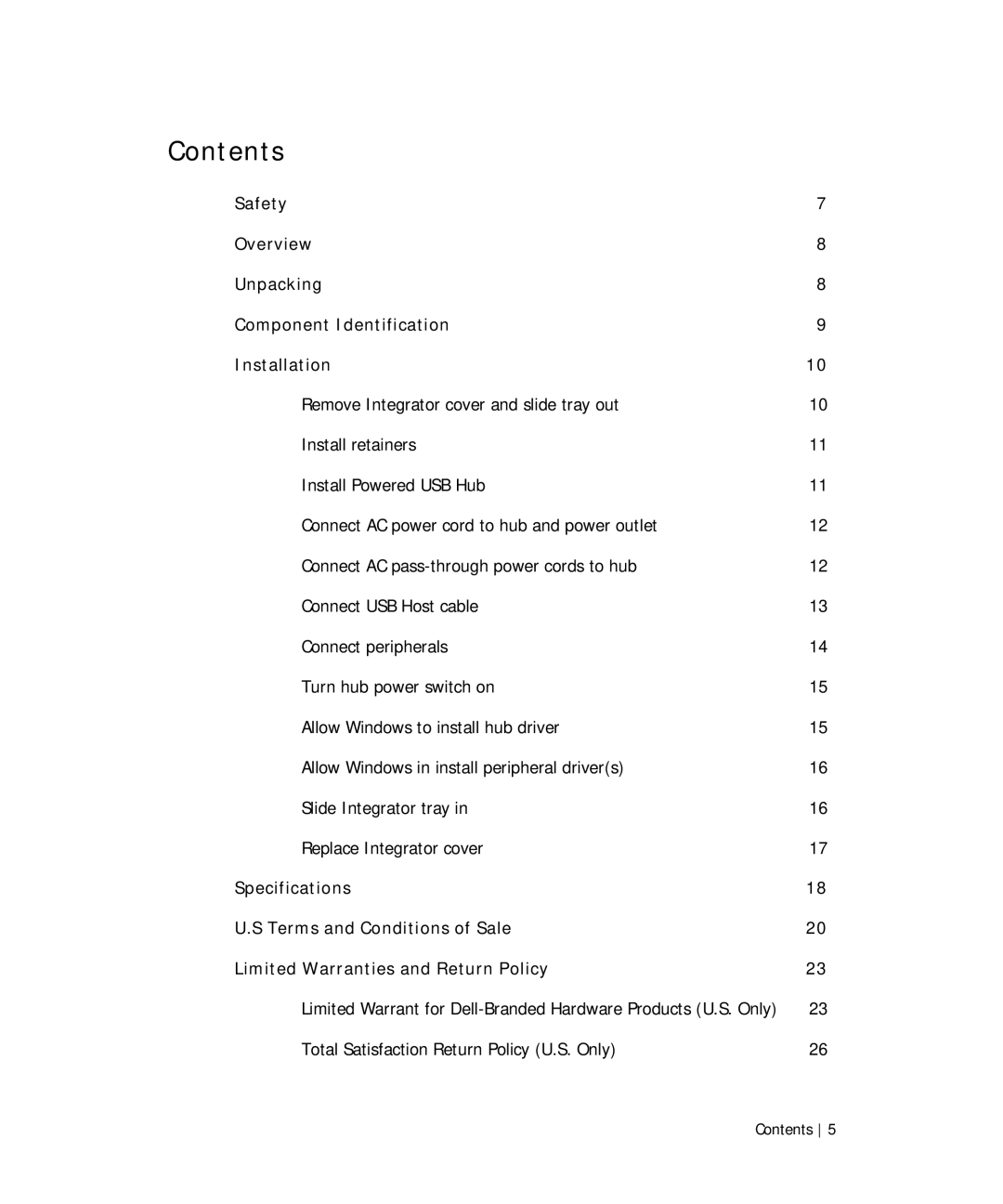 Dell TF661 manual Contents 