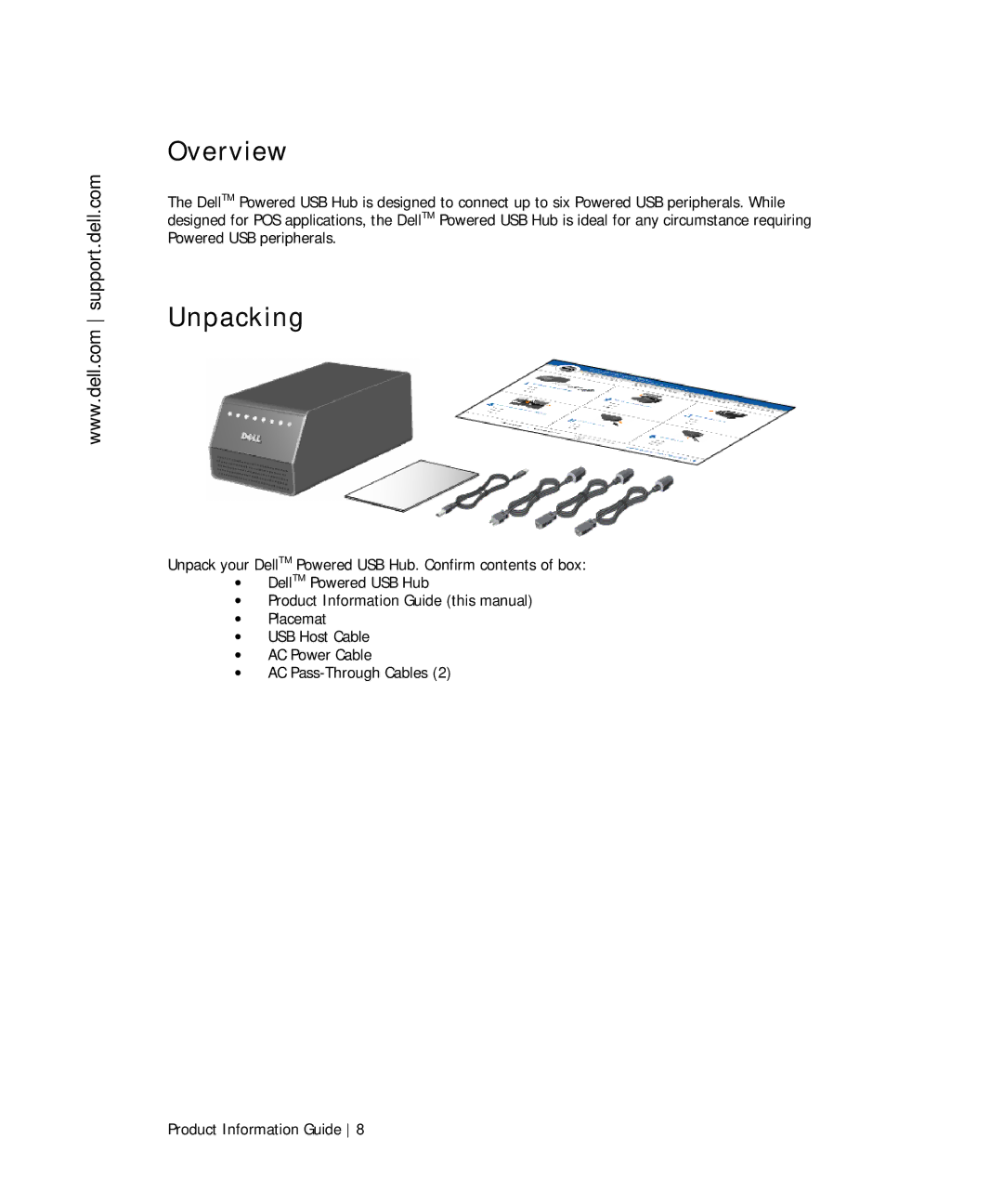 Dell TF661 manual Overview, Unpacking 