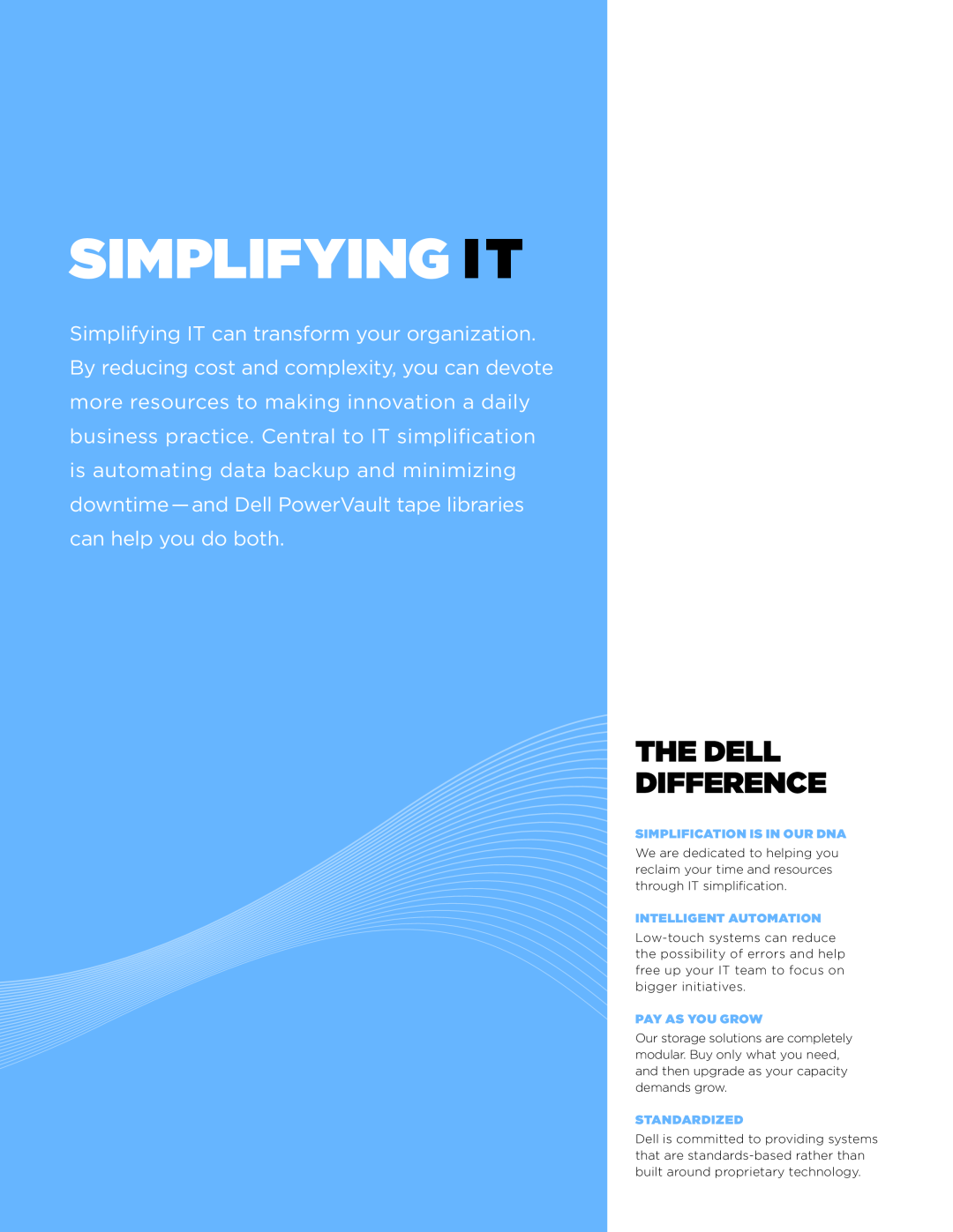 Dell TL2000, TL4000 manual the dell difference, Simplifying IT 
