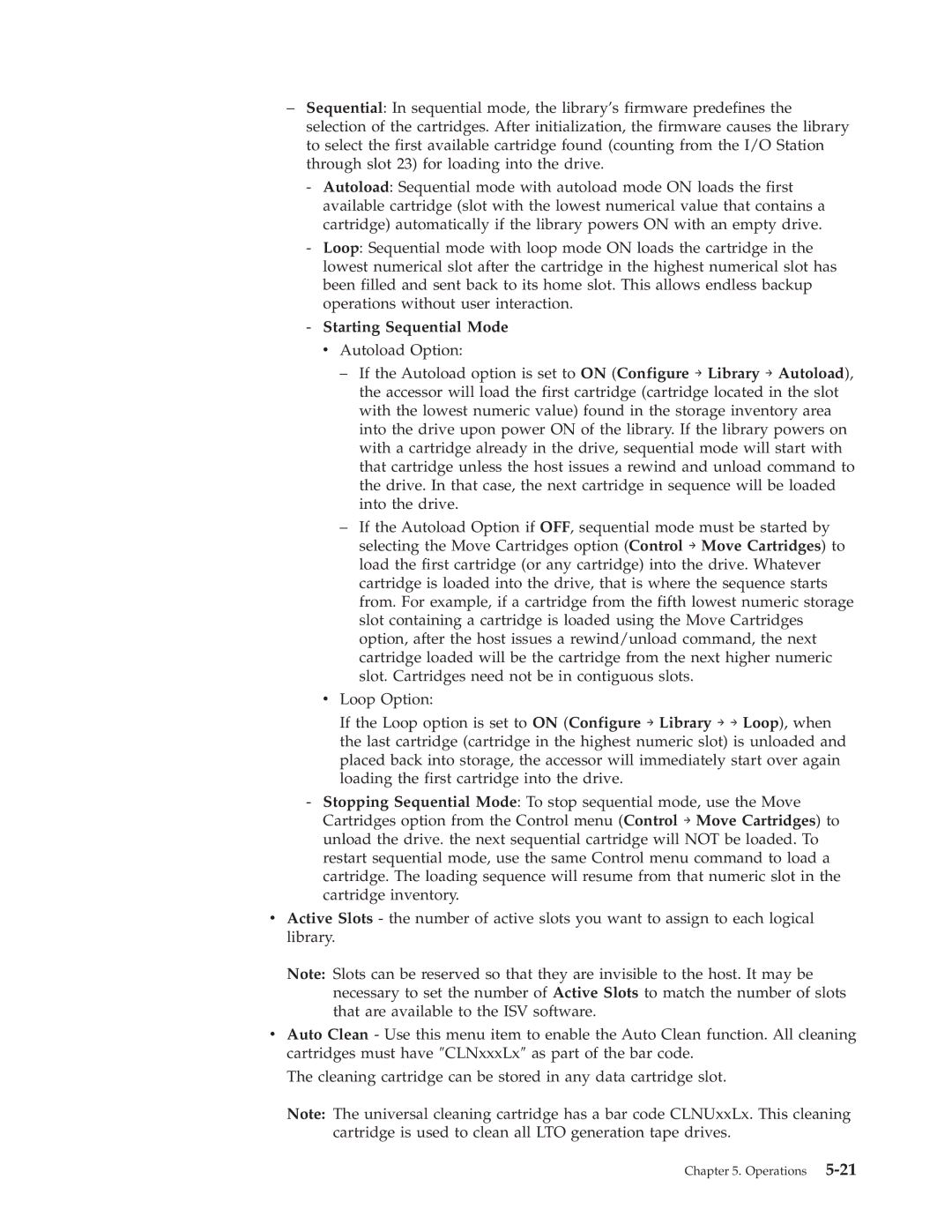 Dell TL2000 manual Starting Sequential Mode v Autoload Option 