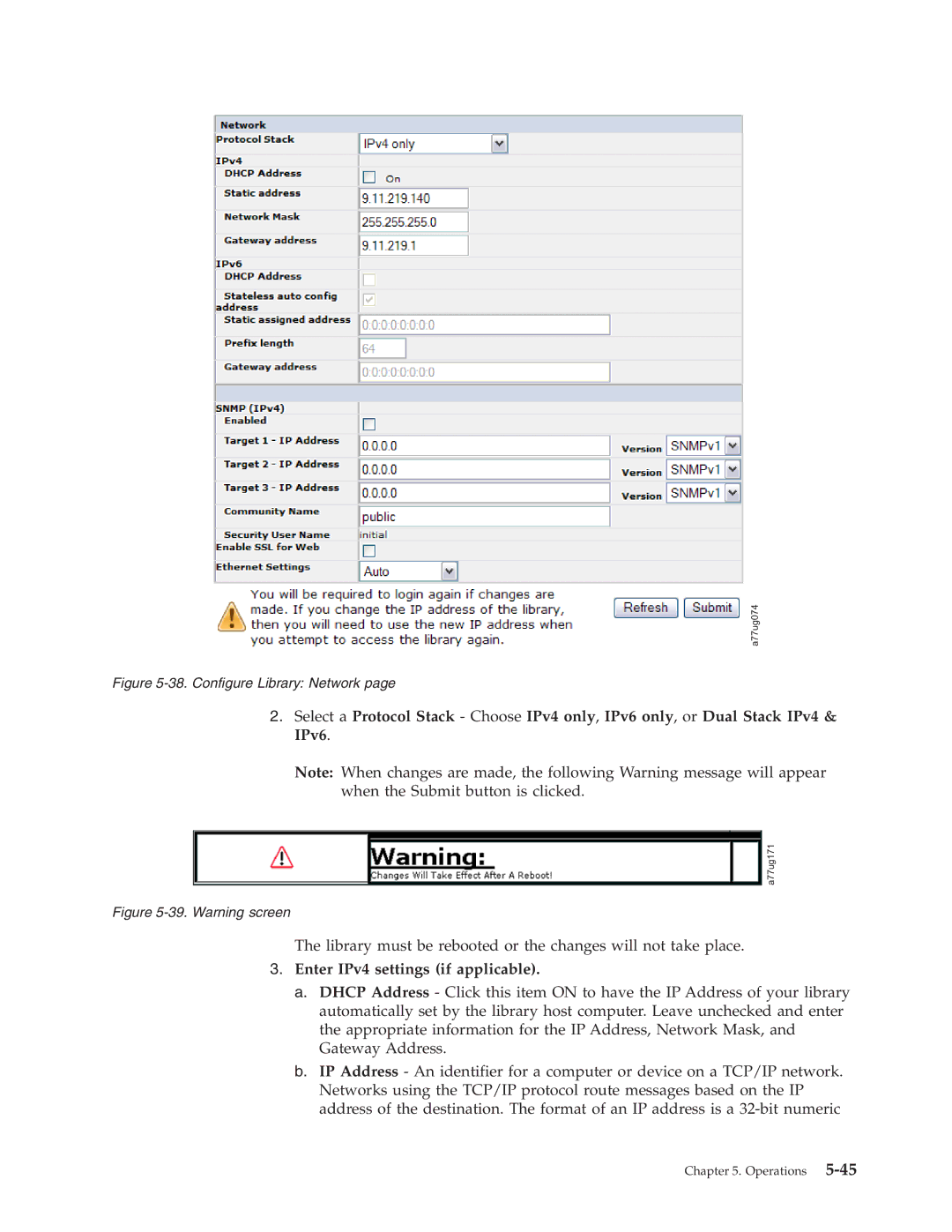 Dell TL2000 manual Configure Library Network 