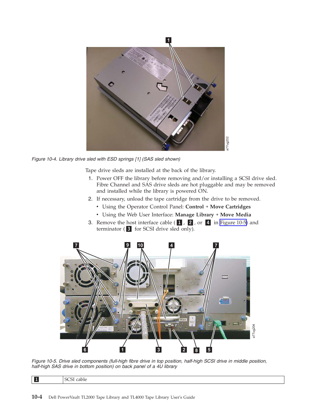 Dell TL2000 manual Scsi cable 