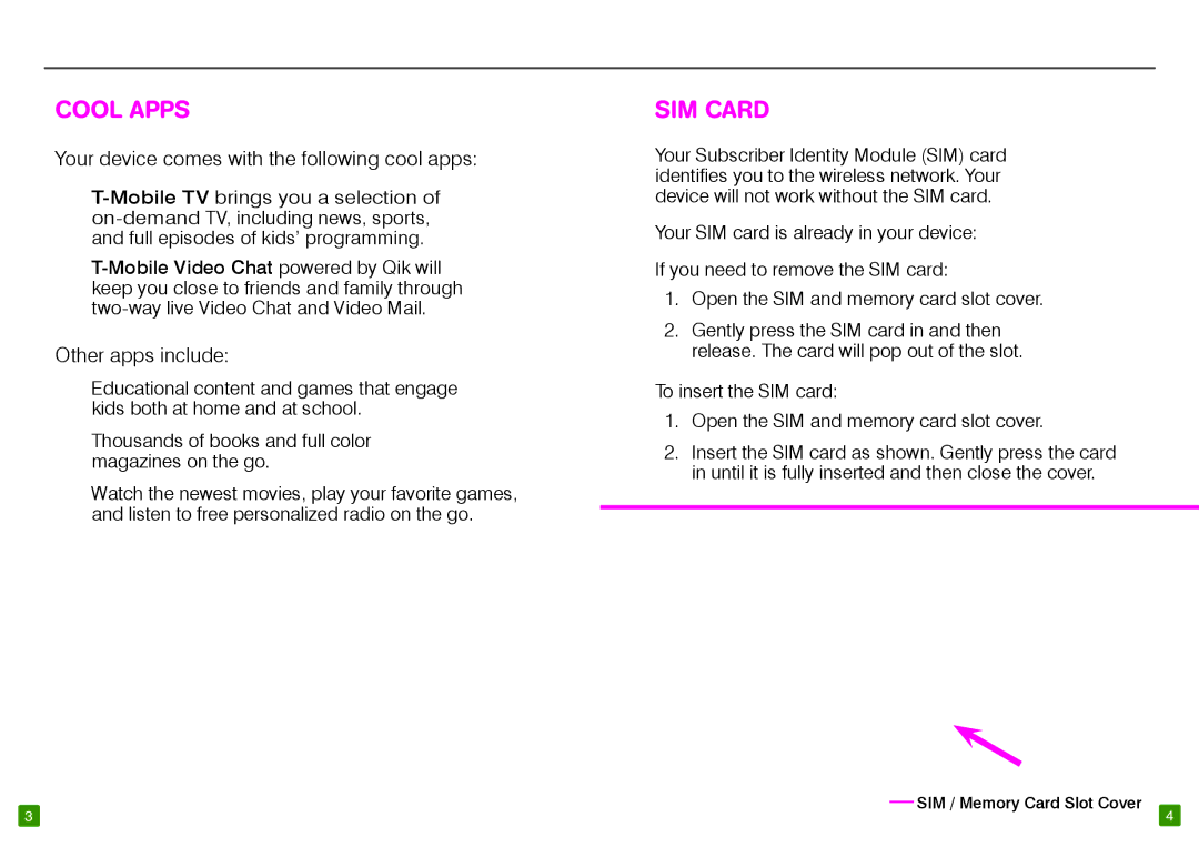 Dell TM1745 manual Cool Apps, SIM Card 