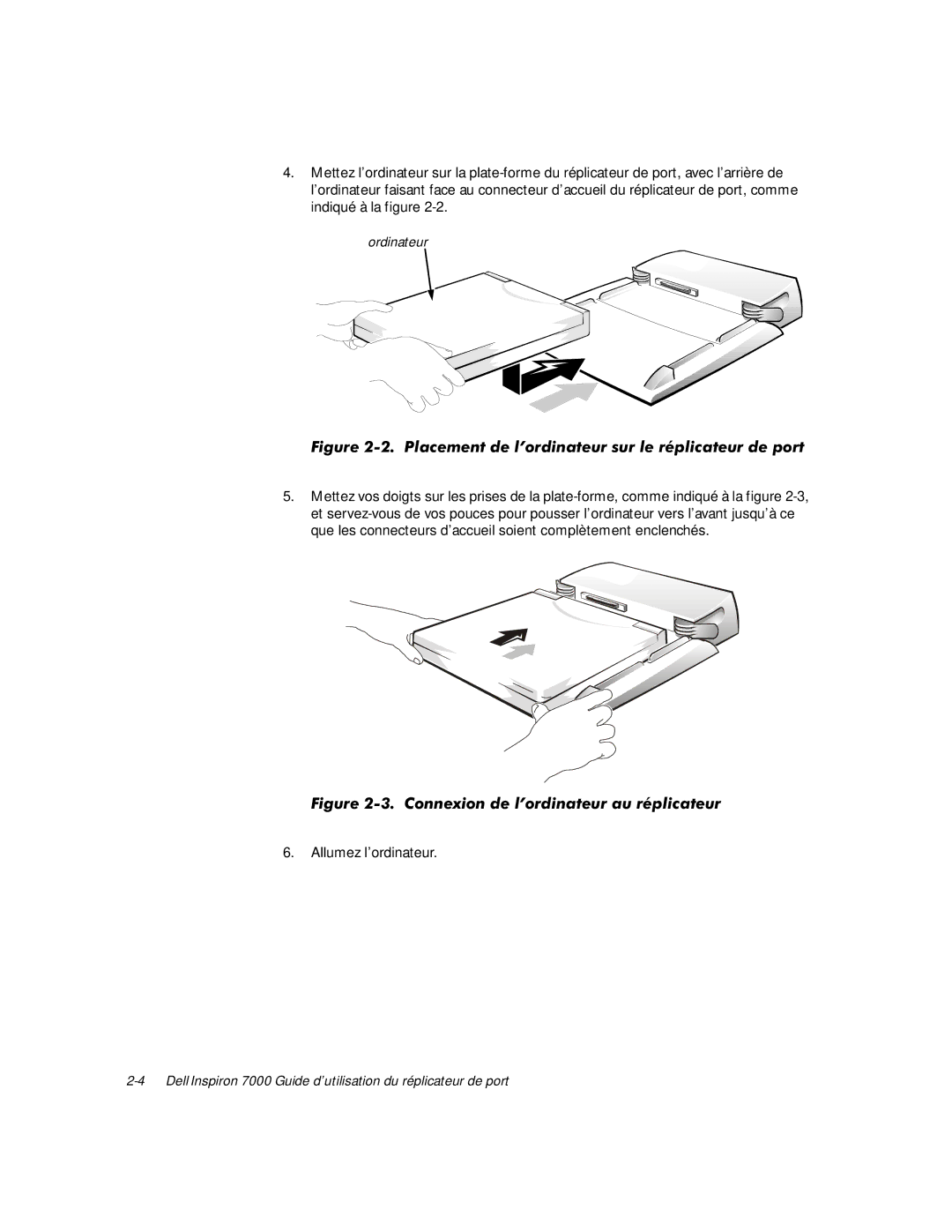 Dell TSR9C manual LJXUH&RQQHLRQGHO·RUGLQDWHXUDXUpSOLFDWHXU 