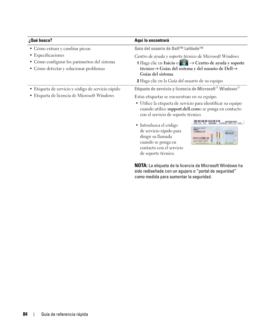 Dell TX419 manual Guía del usuario de Dell Latitude, Guías del sistema 