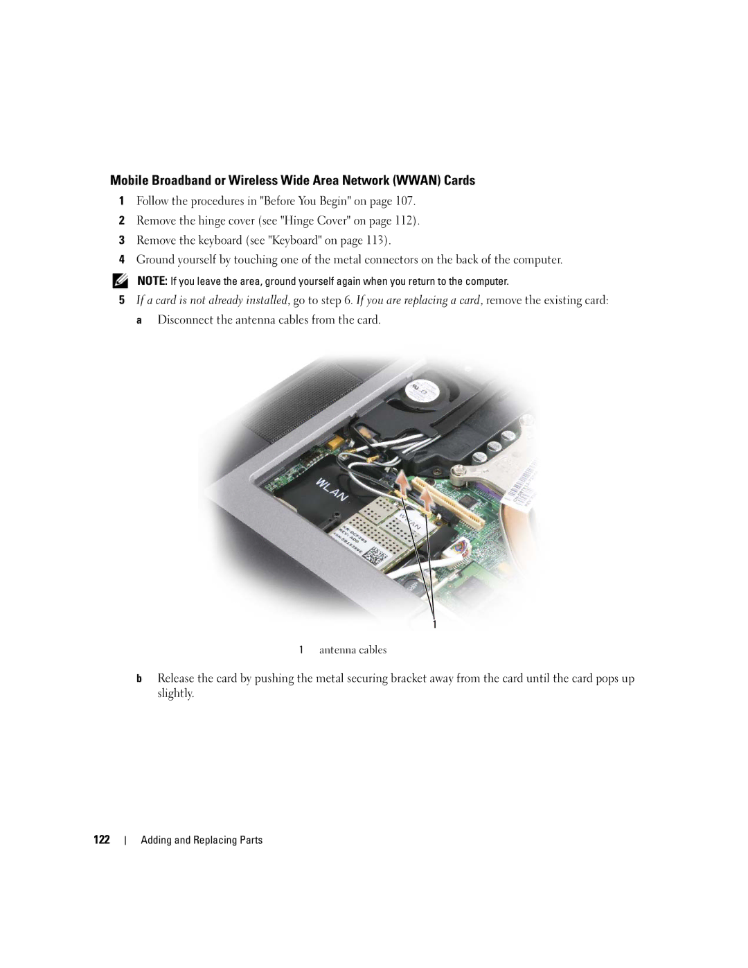 Dell TX453 manual Mobile Broadband or Wireless Wide Area Network Wwan Cards 