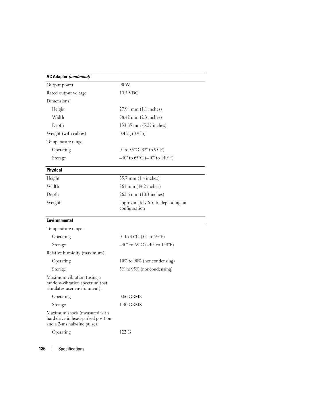 Dell TX453 manual 136 