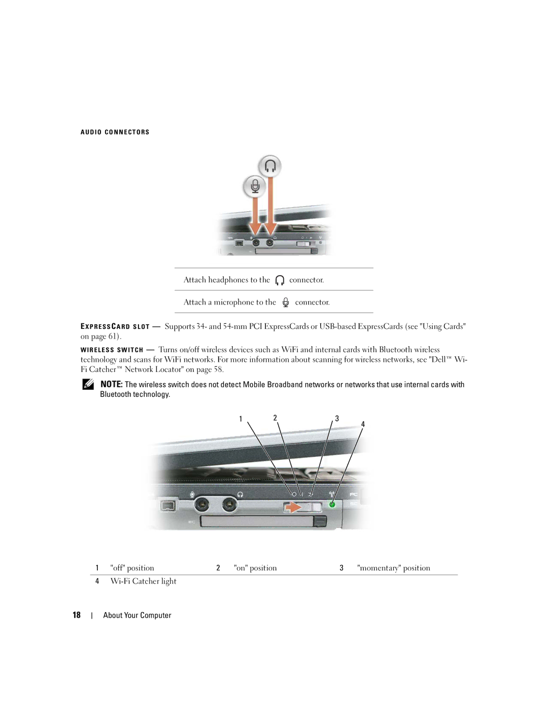 Dell TX453 manual D I O C O N N E C T O R S 