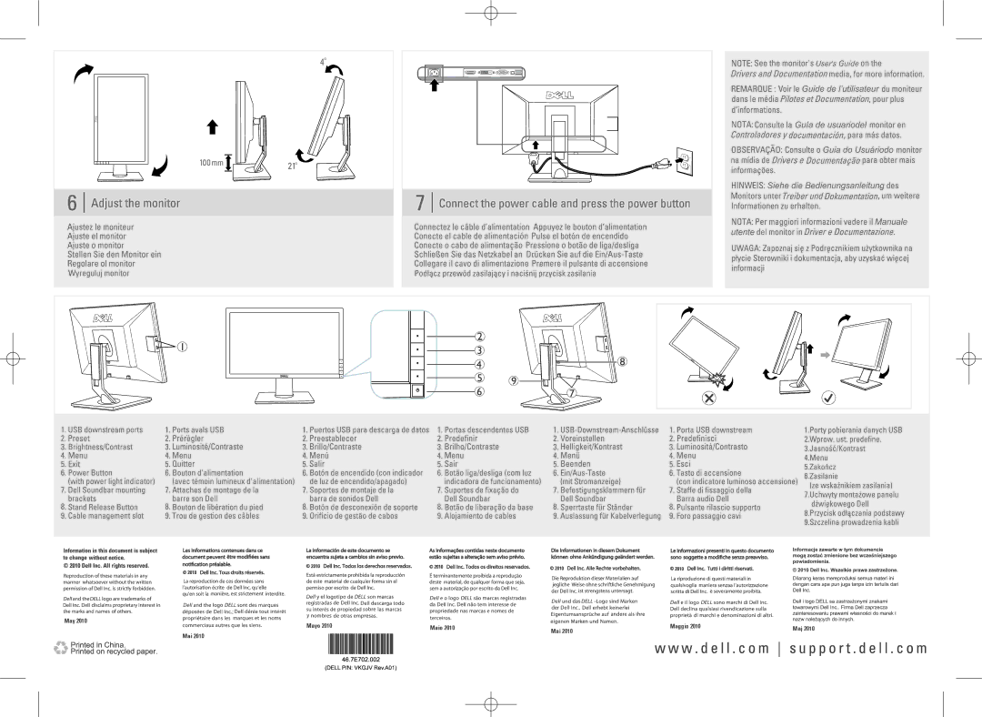 Dell U2311H, U2211H manual May 