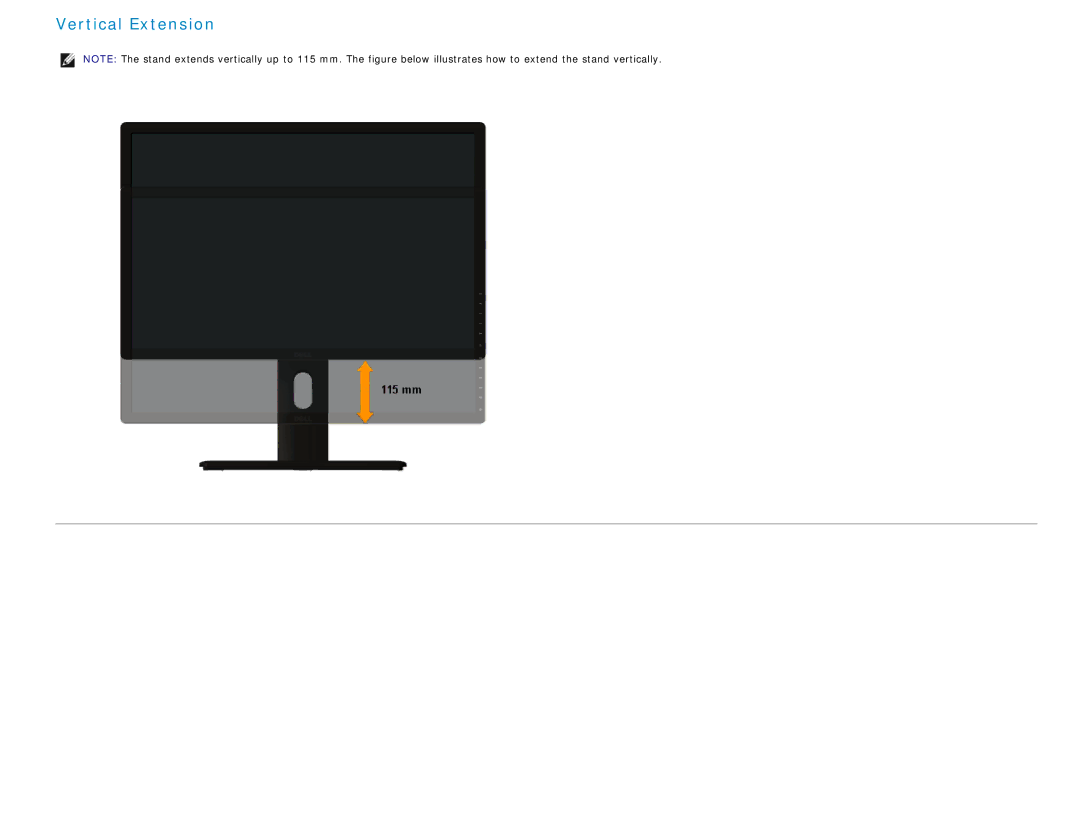 Dell U2413 manual Vertical Extension 