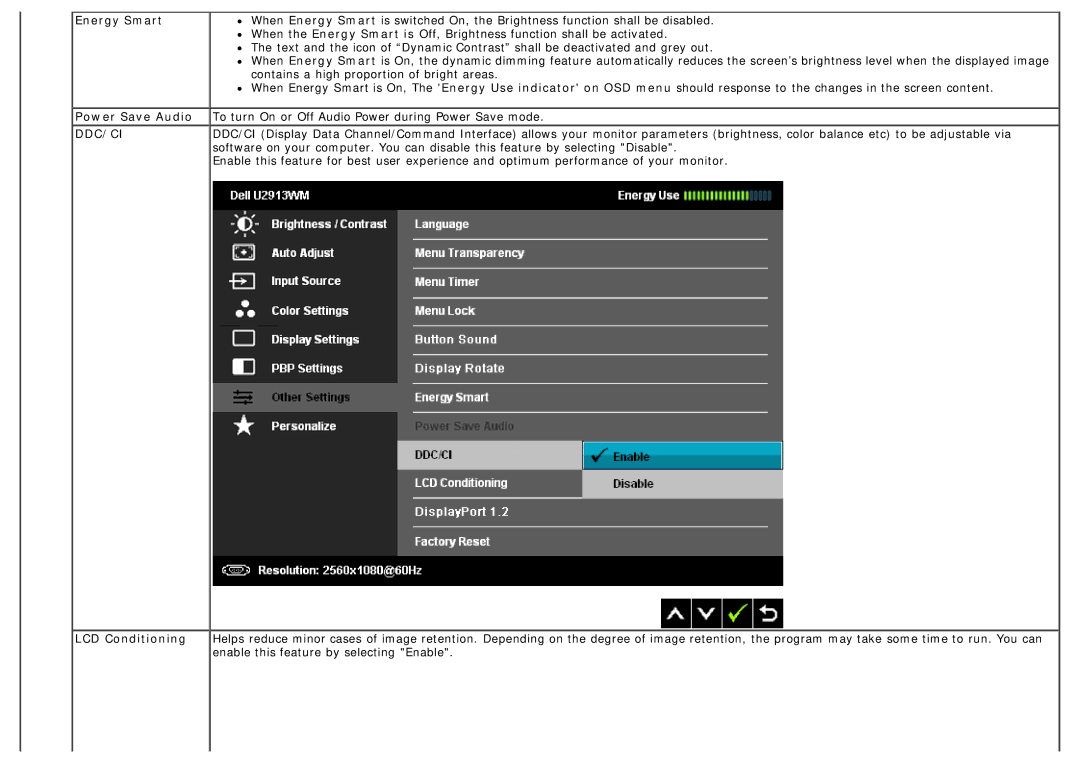 Dell U2913WM manual Energy Smart, Ddc/Ci 
