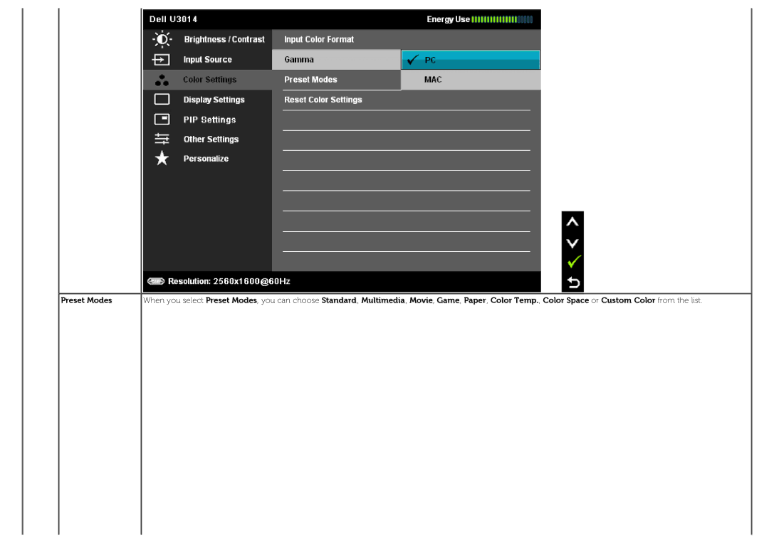 Dell U3014 manual 