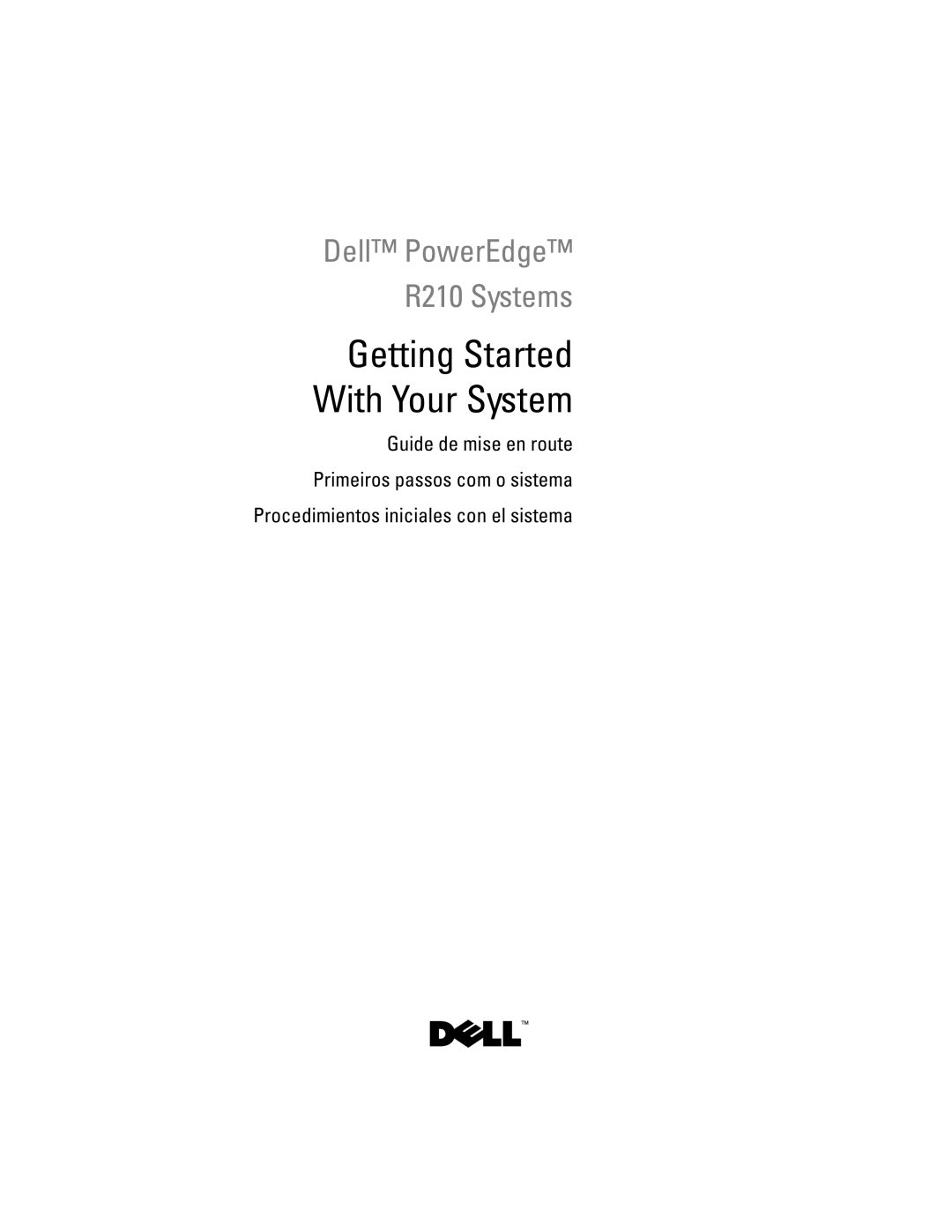 Dell U499M, E10S001 manual Getting Started With Your System 