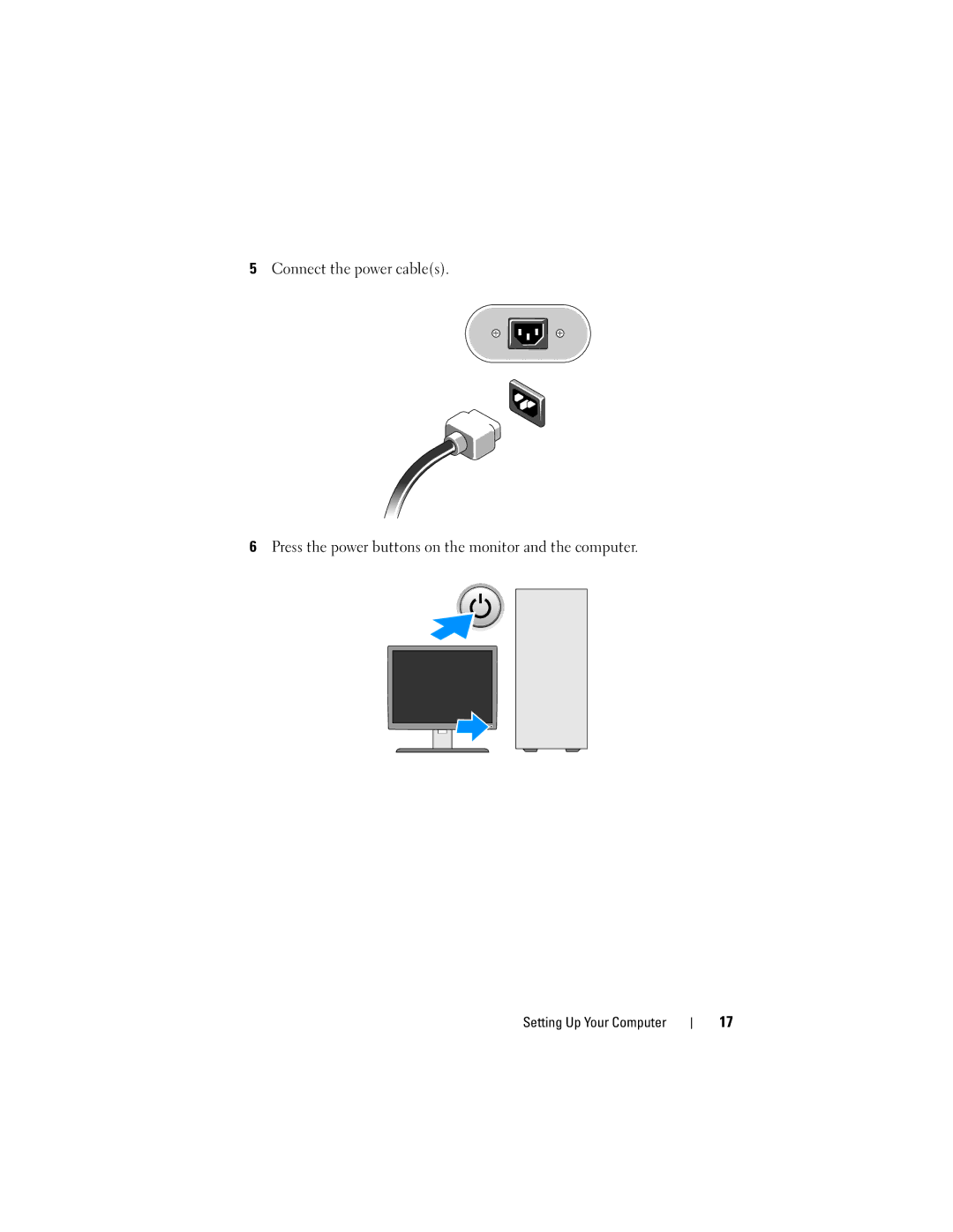 Dell U719F specifications Setting Up Your Computer 