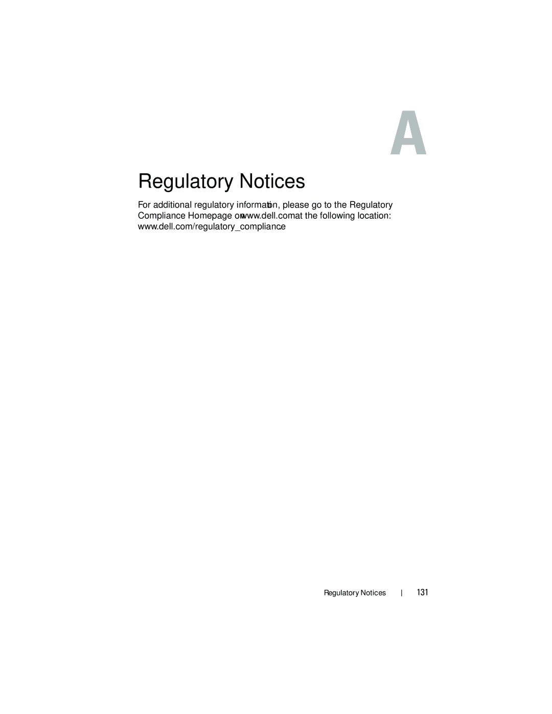 Dell UCP-60, UCP-61, UCC-60 manual 131, Regulatory Notices 