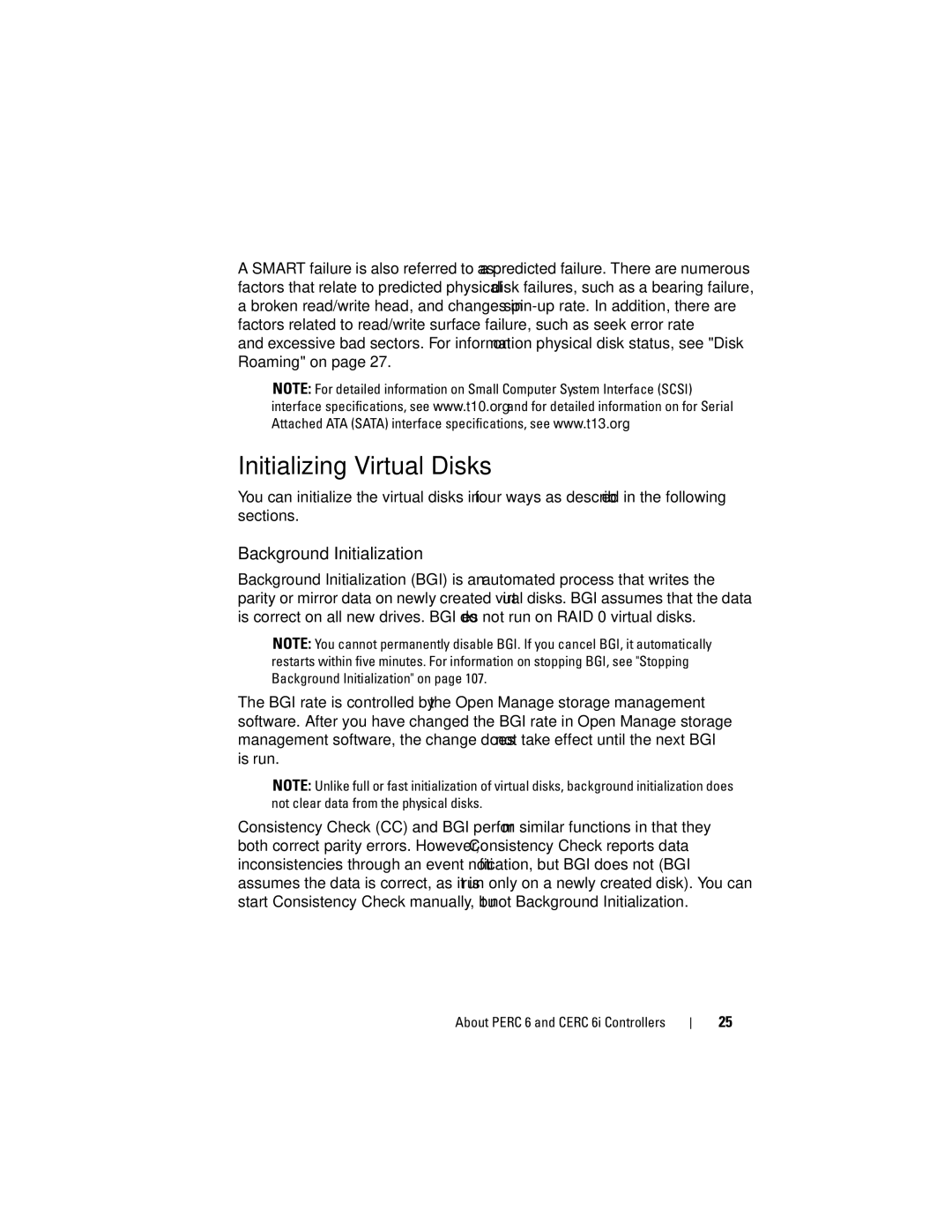 Dell UCC-60, UCP-61, UCP-60 manual Initializing Virtual Disks, Background Initialization 