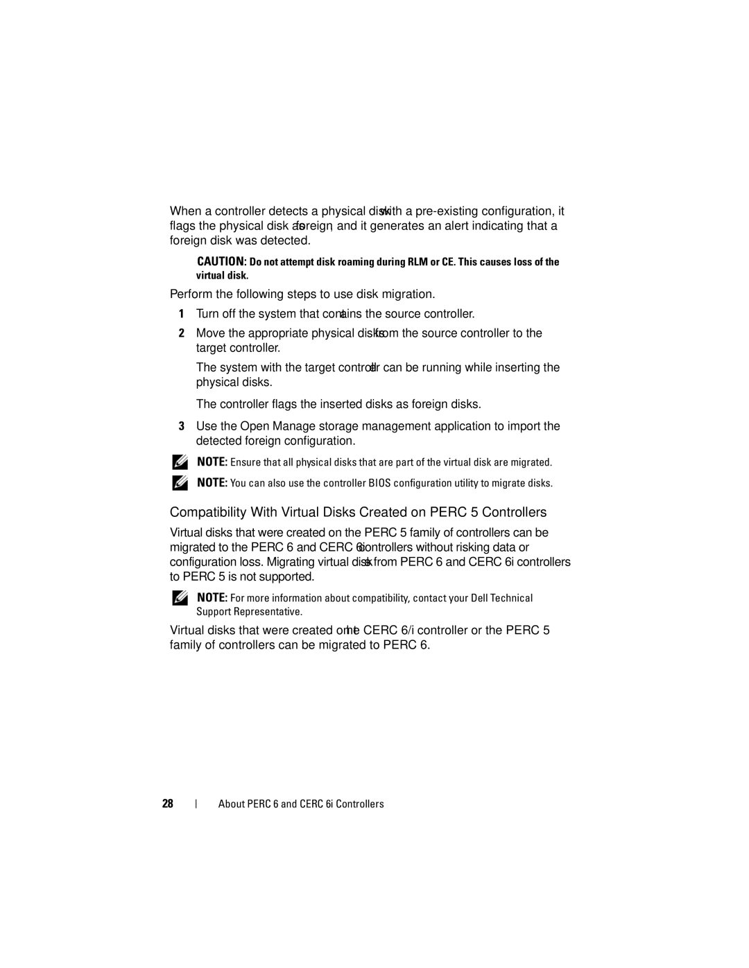 Dell UCC-60, UCP-61, UCP-60 manual About Perc 6 and Cerc 6i Controllers 