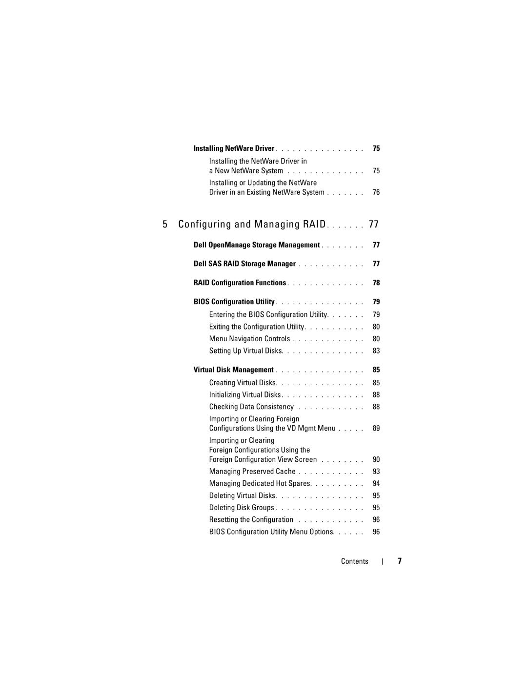 Dell UCC-60, UCP-61, UCP-60 manual Configuring and Managing RAID, Installing the NetWare Driver 