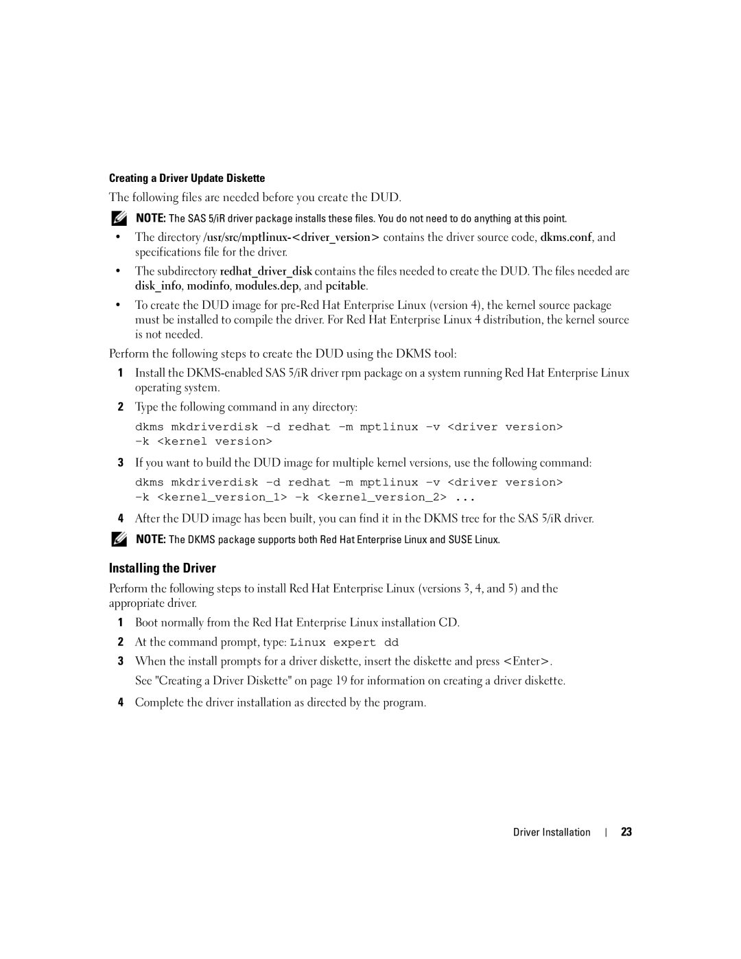 Dell UCS-51 manual Installing the Driver 