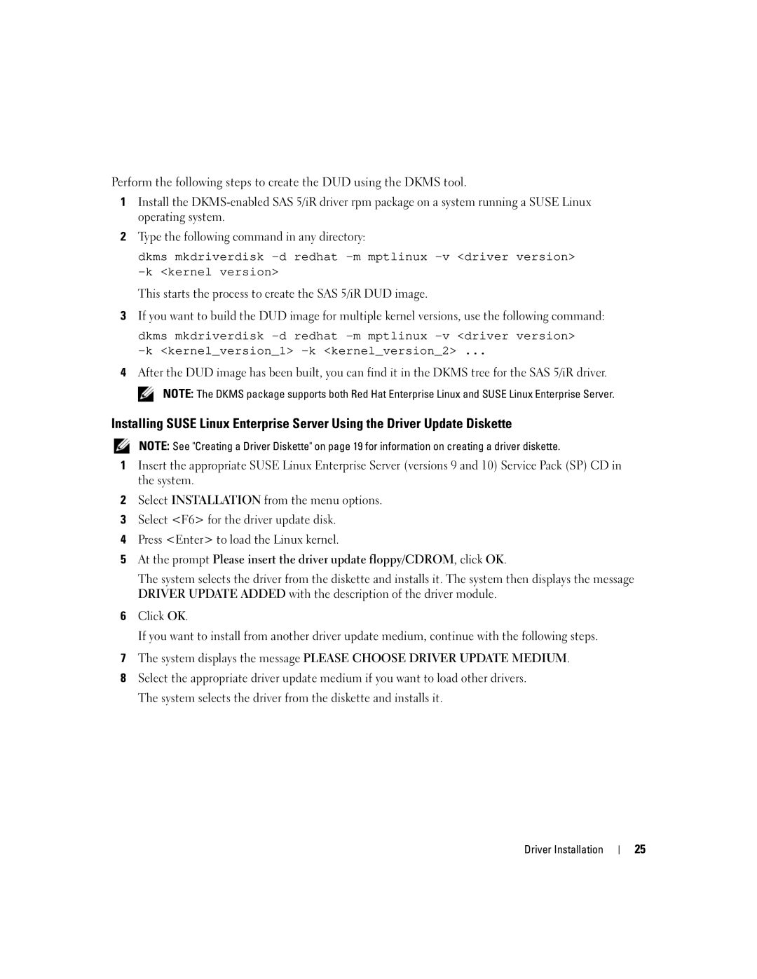 Dell UCS-51 manual Driver Installation 