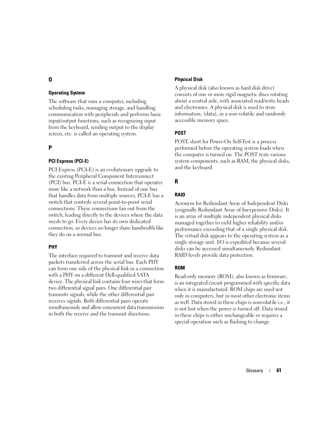 Dell UCS-51 manual Phy 