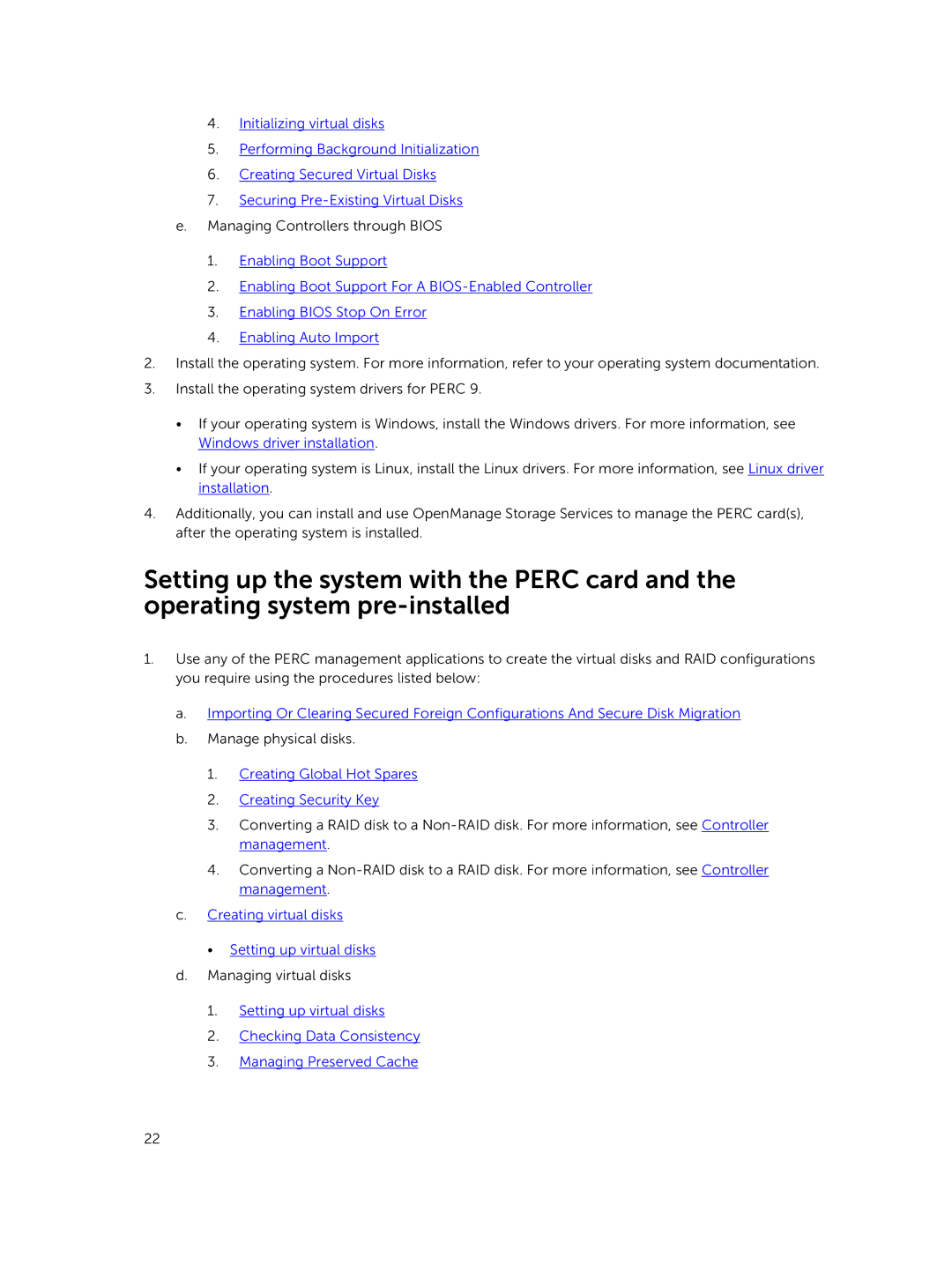 Dell UCPB-900, UCSE-900, UCSA-901, UCPA-901, UCSB-900, and UCPE-900 manual Manage physical disks 