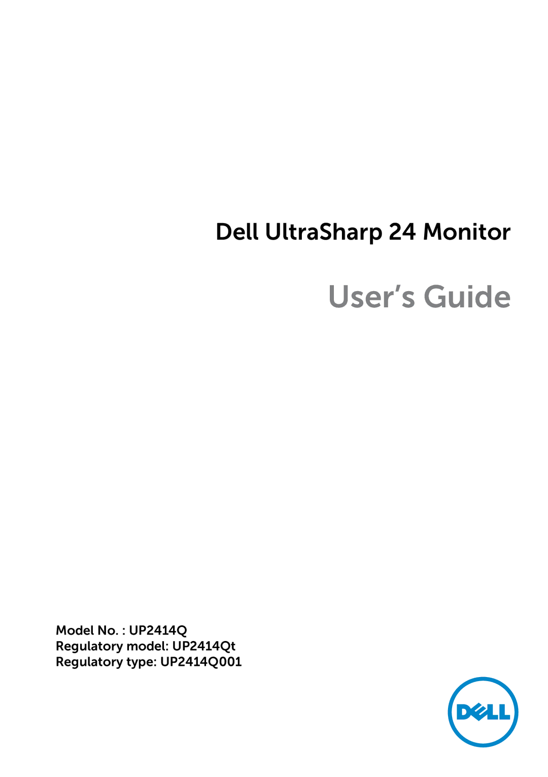 Dell UP2414Q manual User’s Guide 