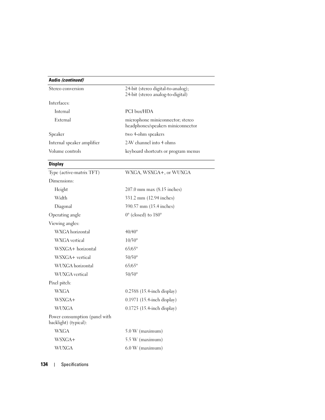 Dell UY691 manual 134 