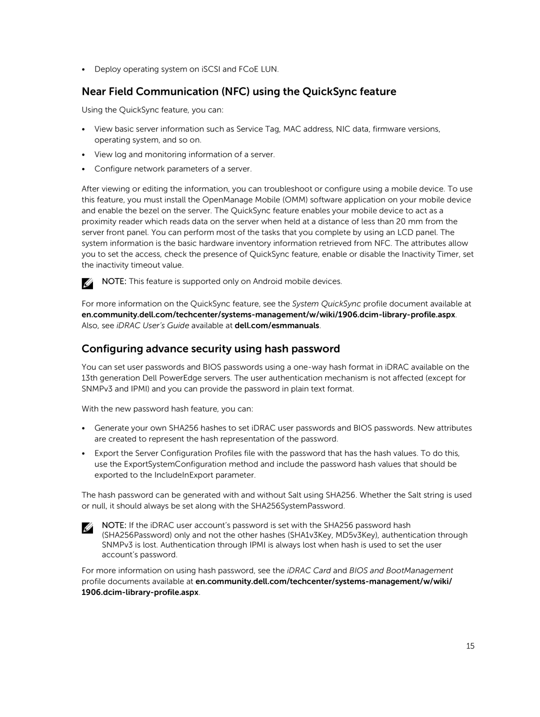 Dell v2.10.10.10 quick start Near Field Communication NFC using the QuickSync feature 