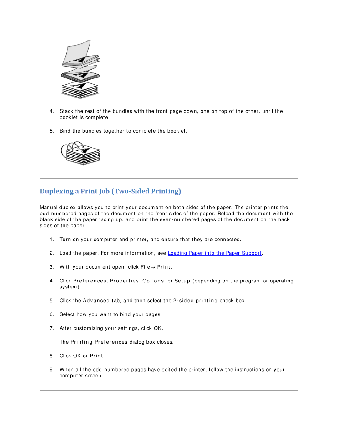 Dell V305 owner manual Duplexing a Print Job Two­Sided Printing 