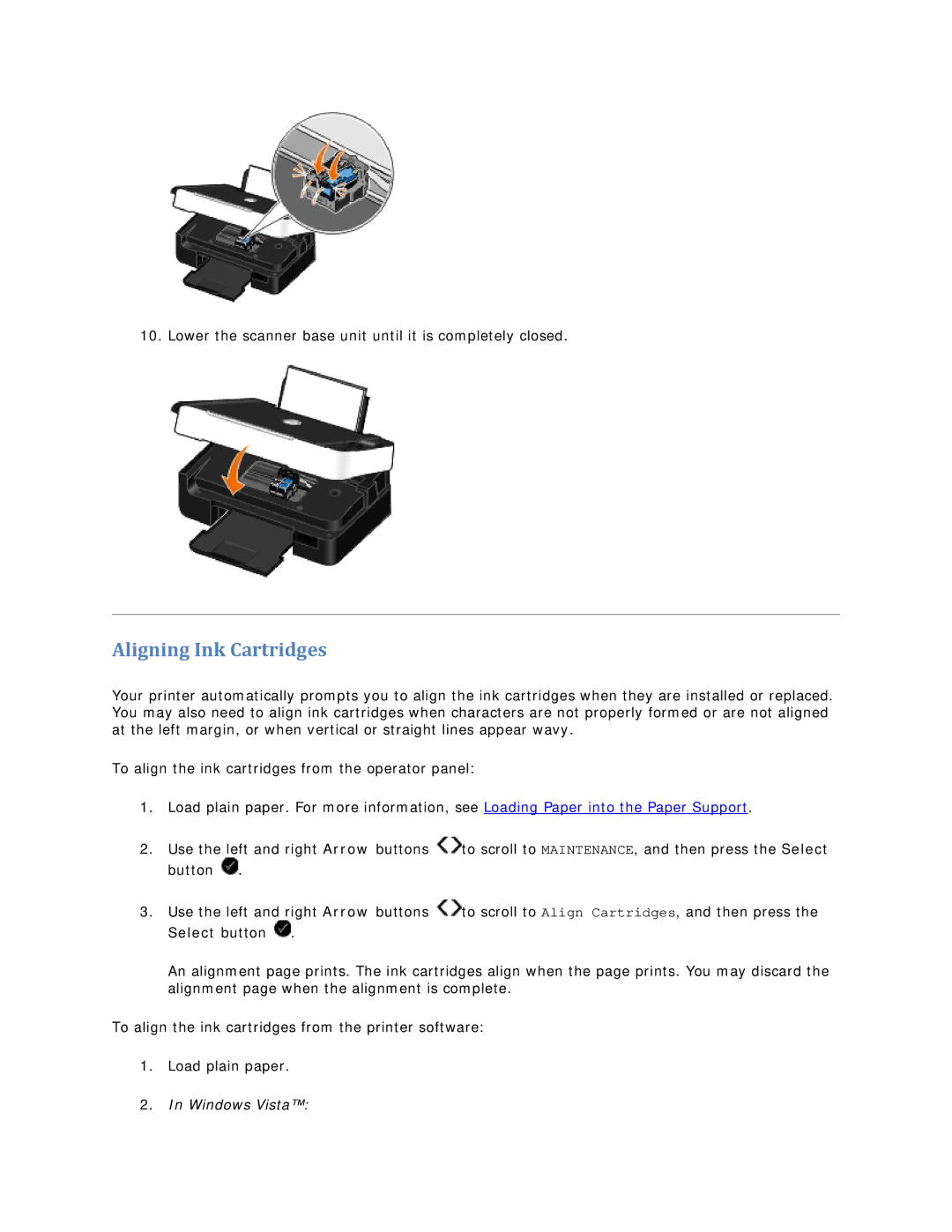 Dell V305 owner manual Aligning Ink Cartridges 