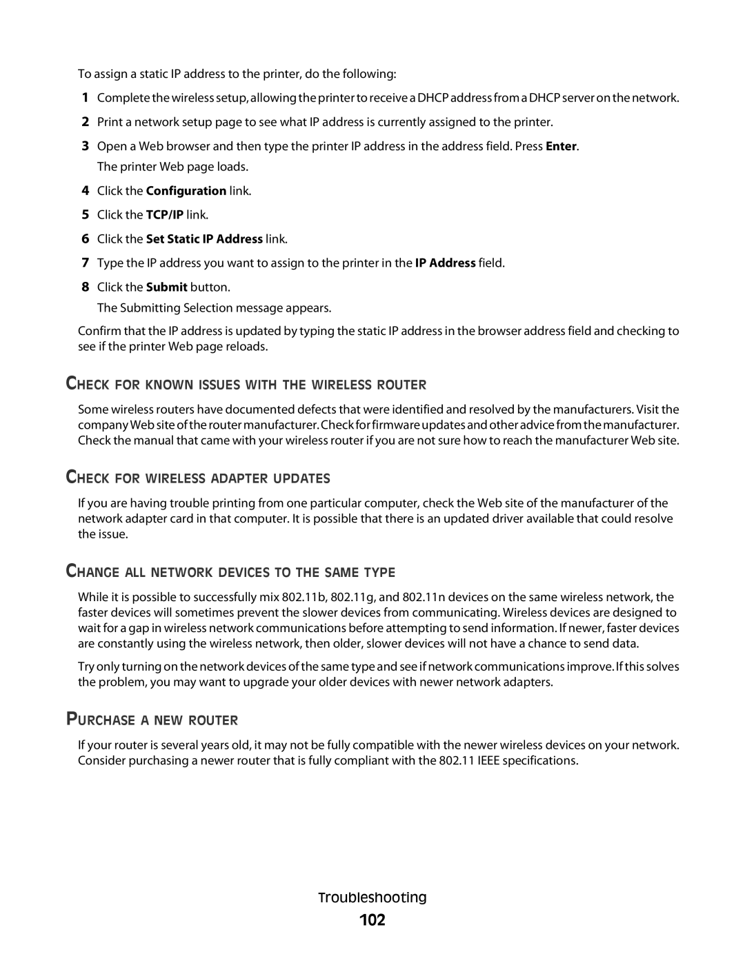 Dell V310 102, Check for Known Issues with the Wireless Router, Check for Wireless Adapter Updates, Purchase a NEW Router 