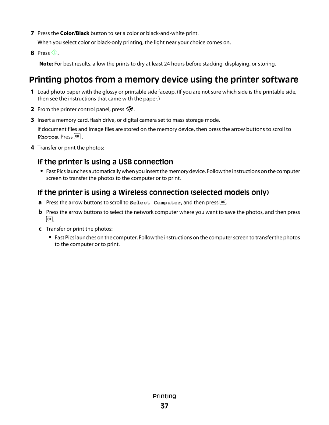 Dell V310 manual If the printer is using a USB connection 